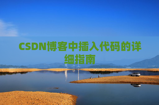 CSDN博客中插入代码的详细指南